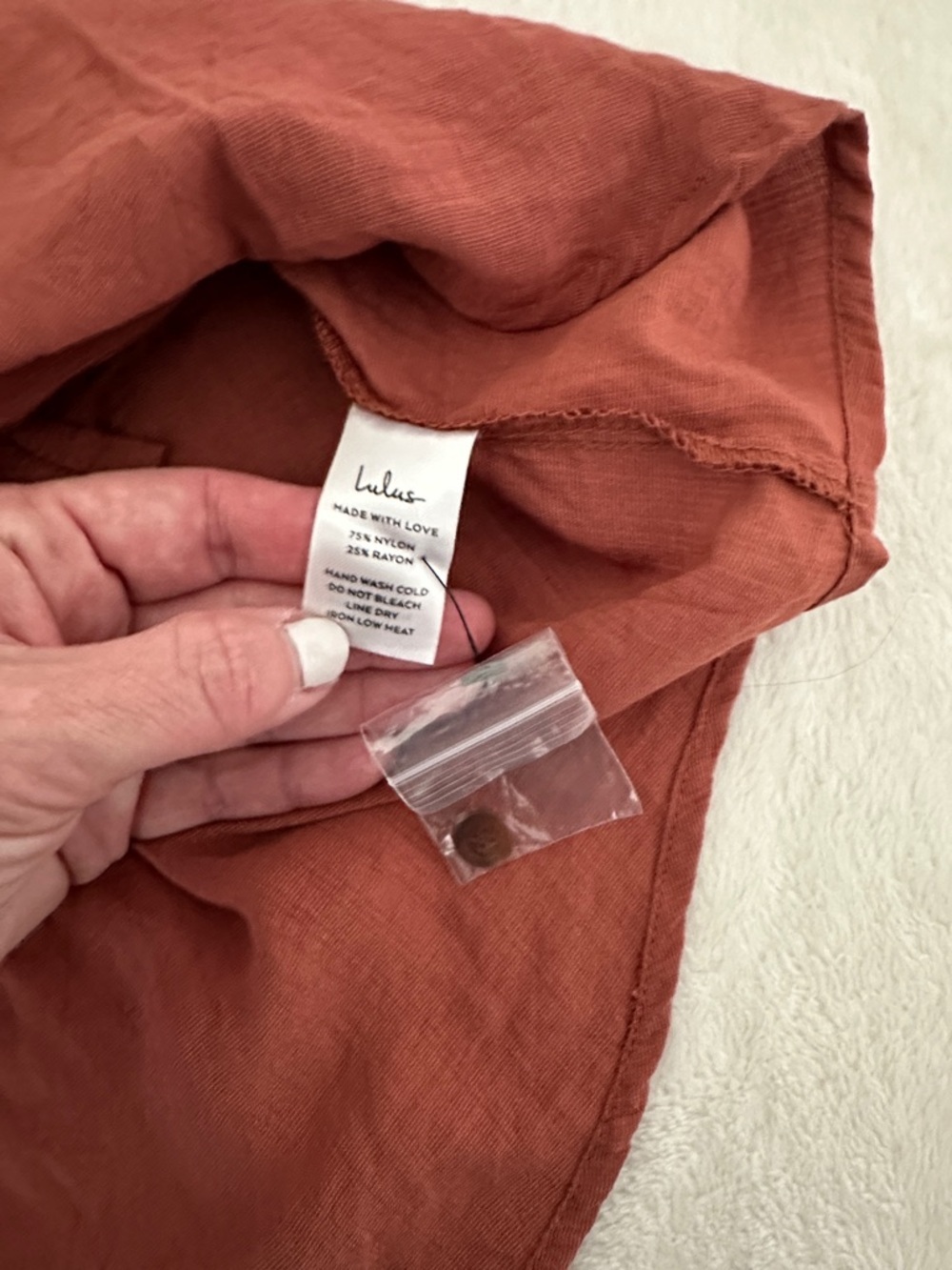 Lulu’s Rust Button-Up Shirt - Picture 6 of 6